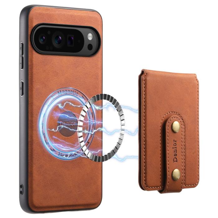 DENIOR - DENIOR D14 Google Pixel 9 Pro Magnetfodral 2 i 1 PC+TPU - Brun