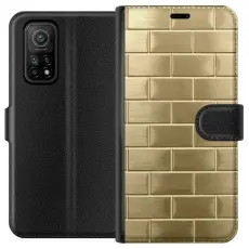 Gustaf - Pl&aring;nboksfodral till Xiaomi Mi 10T 5G med Gyllene Murstenar