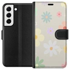 iSecrets - Pl&aring;nboksfodral till Samsung Galaxy S22+ 5G med fejdande blommor