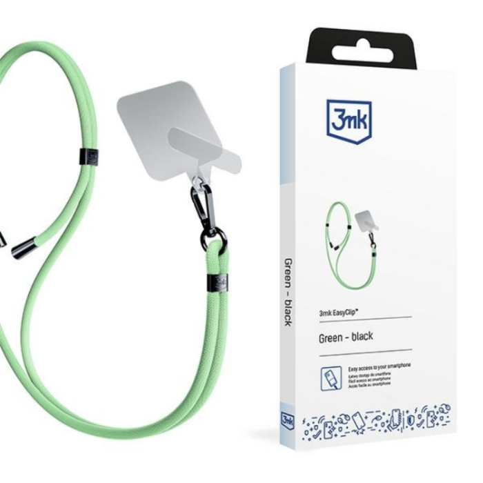 3MK - 3mk Mobil Lanyard Easyclip - Grön