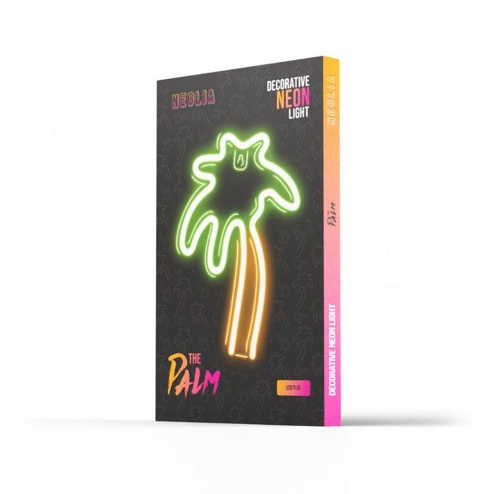Neolia - Neolia LED Neon Light PALM På Stativ NNE04 - Grön/Orange