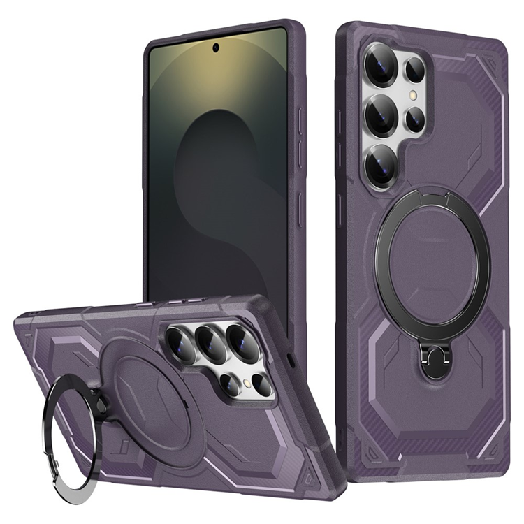 Galaxy S25 Ultra Mobilskal MagSafe Kickstativ - Lila (Mörklila) | 2353 | AlltMobil
