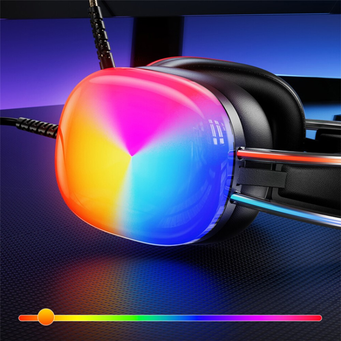 Awei - AWEI Over-Ear Gaming Trådbundna Hörlurar Färgglatt Ljus E-Sports USB GM-11pro