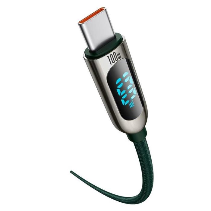 BASEUS - Baseus USB-C till USB-C kabel 100W 1m - Vit