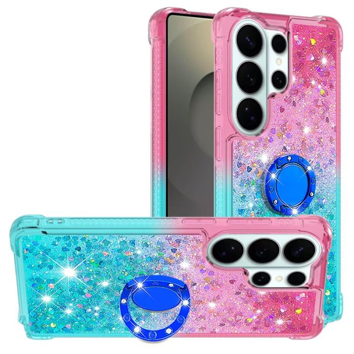 OEM - Mobilskal till Samsung Galaxy S26 Ultra TPU Gradiant Stöd Skydd - Rosa+Himmelblå
