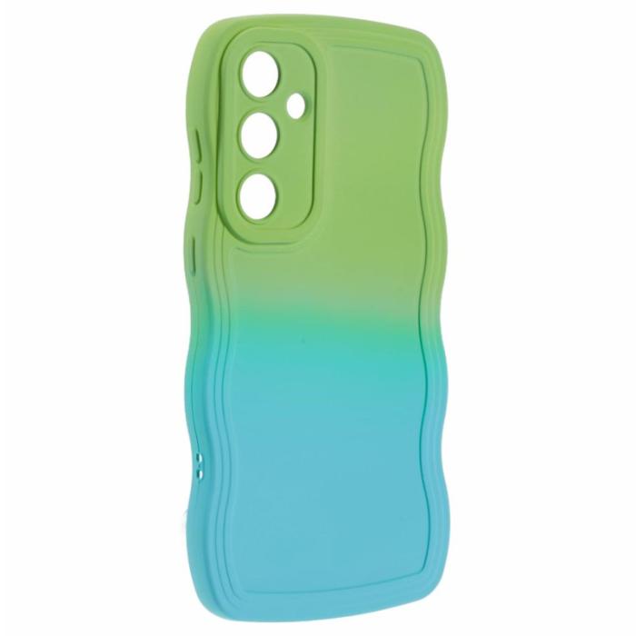 OEM - JTW Samsung Galaxy A35 5G Skal TPU Gradient Färg - Grön+Baby Blå