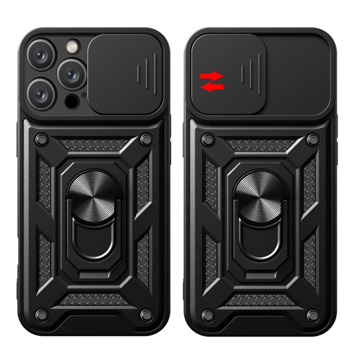OEM - iPhone 16 Pro Mobilskal Hybrid Armor Camshield - Svart