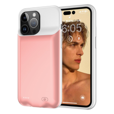 A-One Brand - iPhone 15 Pro Batteriskal 7000mAh - Rosa