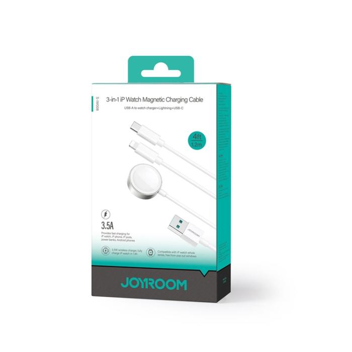 Joyroom - Joyroom 3in1 USB-A till USB-C, Lightning, Apple Watch - 1.2m