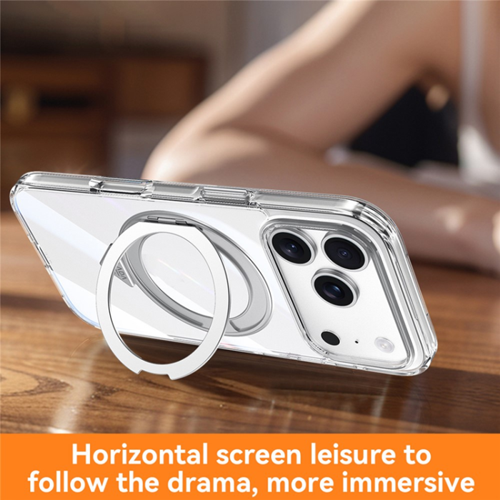 SULADA - SULADA iPhone 17 Pro Max Mobilskal MagSafe Kickstand TPU+PC - Clear