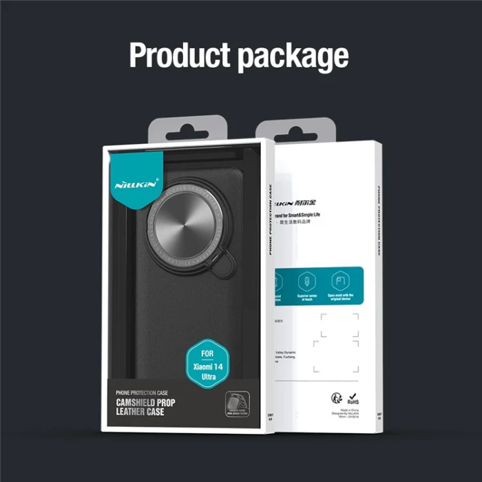 Nillkin - Nillkin Xiaomi 14 Ultra Mobilskal CamShield Prop Läder - Svart