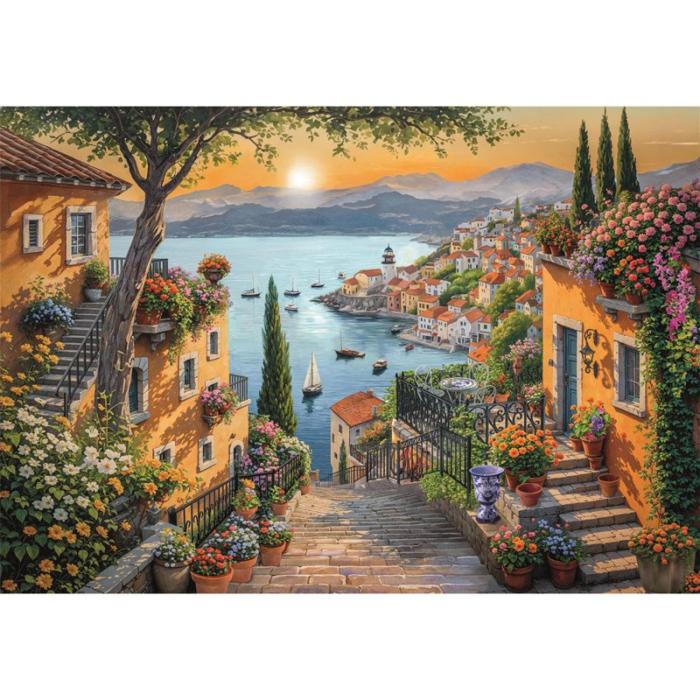 CLEMENTONI - CLEMENTONI Pussel 1500 Pcs CB High Quality Collection Steps To The Harbour