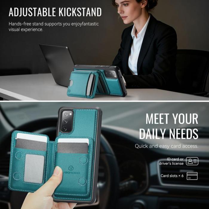 OEM - JEEHOOD Samsung Galaxy S20 FE Fodral Konstläder - Blå