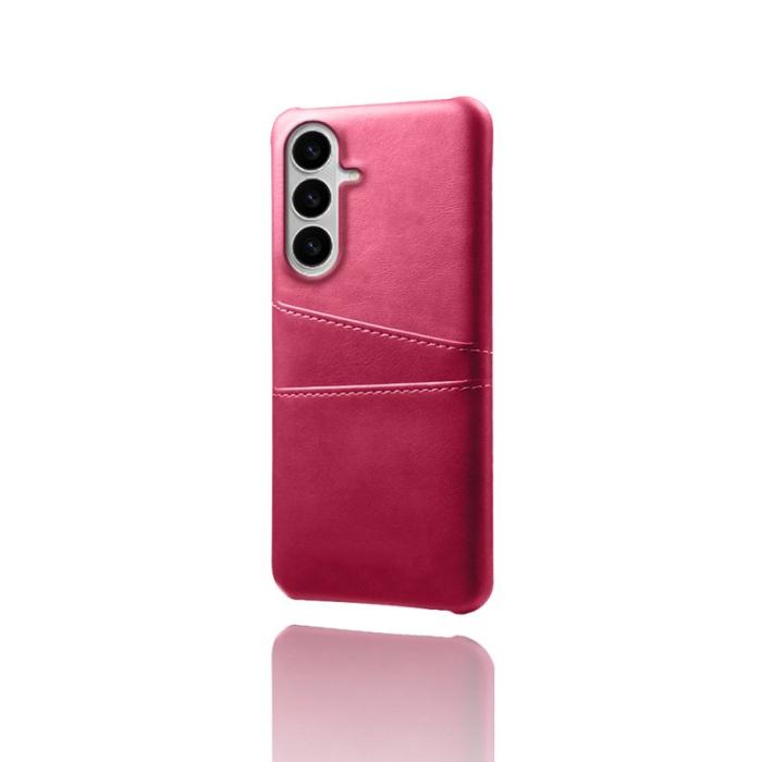 OEM - Mobilfodral för Samsung Galaxy S26 Plus Dubbel kortfack Konstläder + PC - Rosa