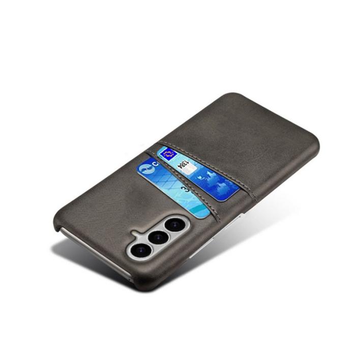 OEM - Mobilfodral för Samsung Galaxy S26 Plus Dubbel kortfack Konstläder + PC - Svart