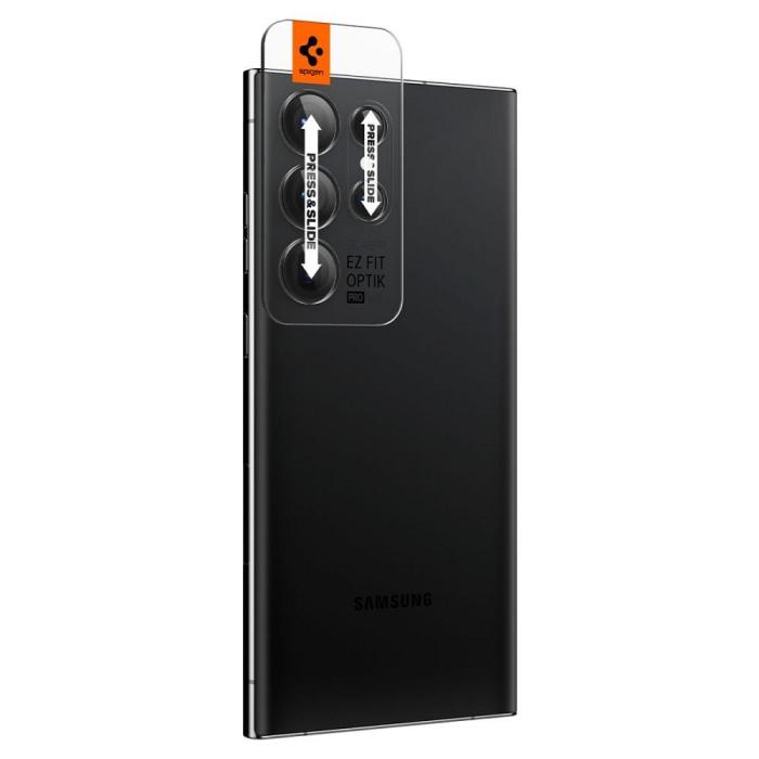 T-Max - Spigen kameraskydd 2-PACK GALAXY S23 ULTRA svart
