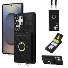OEM - Mobilskal f&ouml;r Samsung Galaxy S26 Ultra Kickstand Konstl&auml;der + TPU - Svart