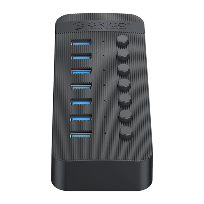 ORICO - Orico Hubb 7xUSB-A 3.0 med Strömbrytare - Svart