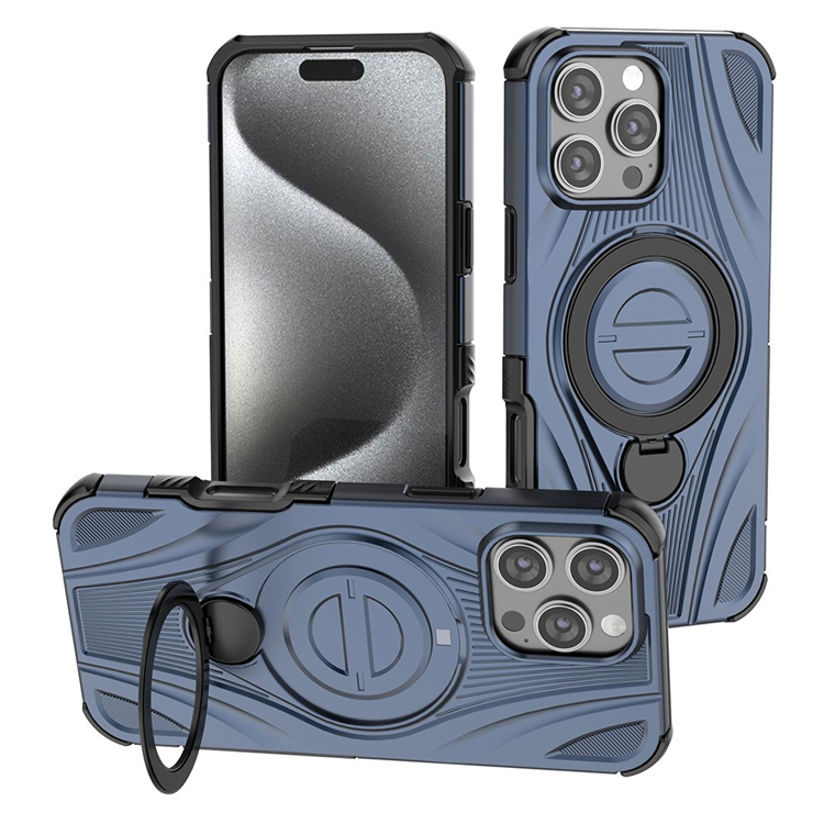 iPhone 16 Pro Mobilskal MagSafe Magnetic Kickstand - Blå | 2353 | AlltMobil