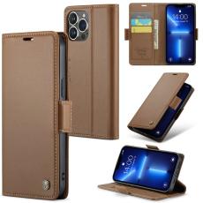Caseme - CASEME Pl&aring;nboksfodral Konstl&auml;der f&ouml;r iPhone 13 Pro Max - Brun