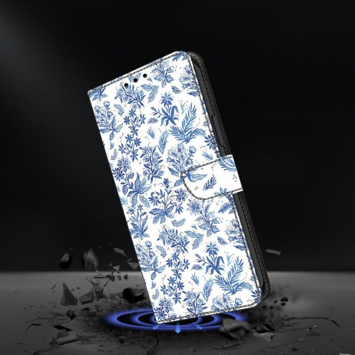 OEM - Samsung Galaxy S26 Plånboksfodral Mönstertryck Konstläder Flip Ställ - Blomfält