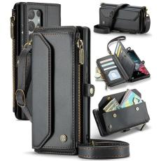 Caseme - CASEME Pl&aring;nboksfodral Konstl&auml;der f&ouml;r Samsung Galaxy S22 Ultra 5G - Svart