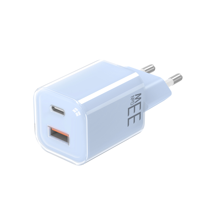 Snabbladdare 33W USB-C - USB-A EU PD Nano (Blå) | 505295 | AlltMobil