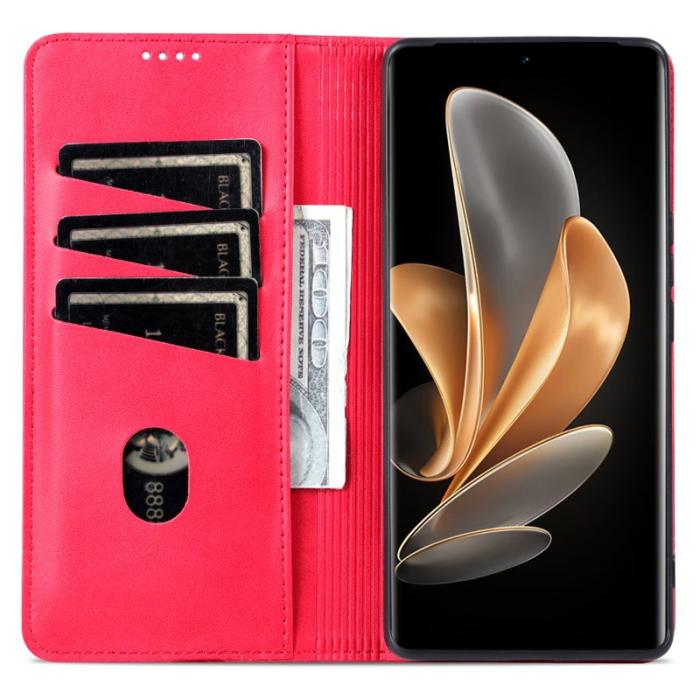 AZNS - AZNS Xiaomi 14 Ultra Plånboksfodral Konstläder - Röd