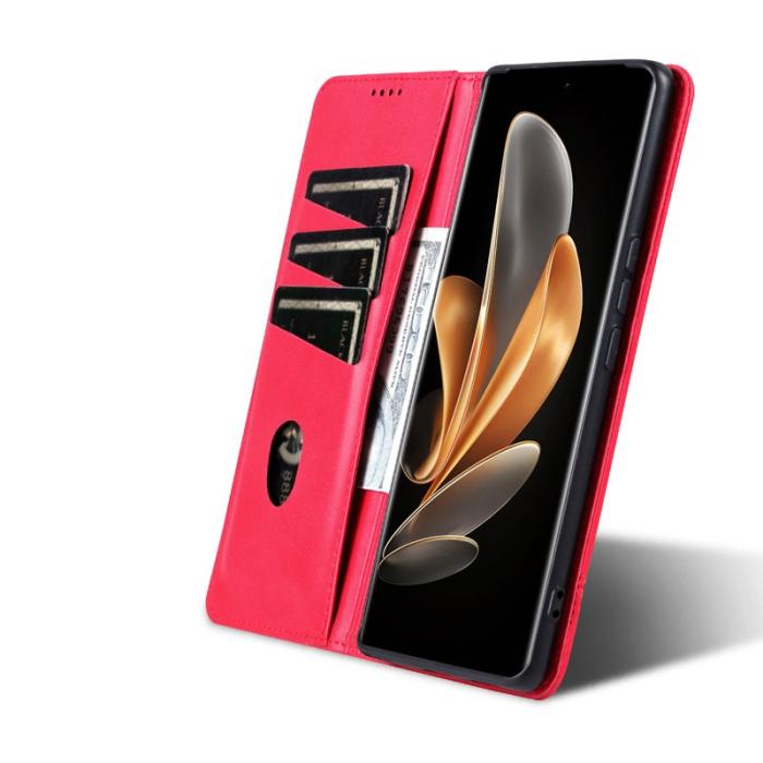 AZNS - AZNS Xiaomi 14 Ultra Plånboksfodral Konstläder - Röd