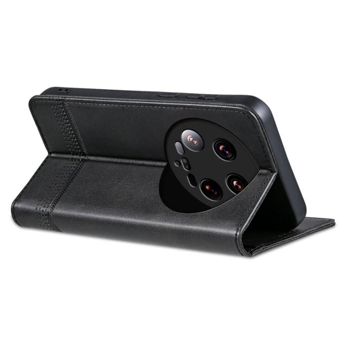 AZNS - AZNS Xiaomi 14 Ultra Plånboksfodral Konstläder - Svart