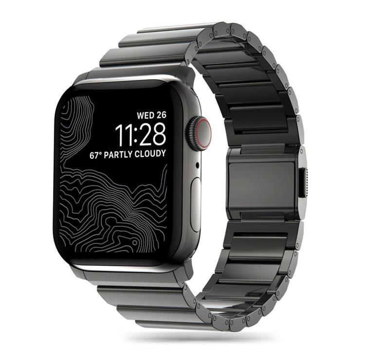 Tech-Protect Apple Watch (44/45/46/49mm) Armband Steel - Svart | 5123 | AlltMobil