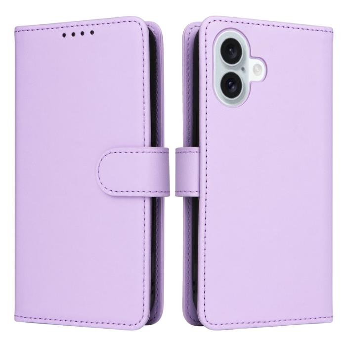 BETOPNICE - BETOPNICE iPhone 16 Plus Plånboksfodral - Avtagbart Konstläder - Lila