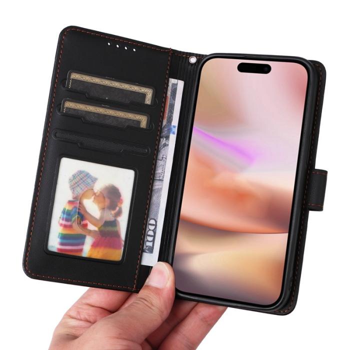 BETOPNICE - BETOPNICE iPhone 16 Plus Plånboksfodral - Avtagbart Konstläder - Svart