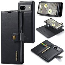 DG.MING - DG.MING Google Pixel 8a Pl&aring;nboksfodral 2 i 1 &Auml;kta l&auml;der Svart