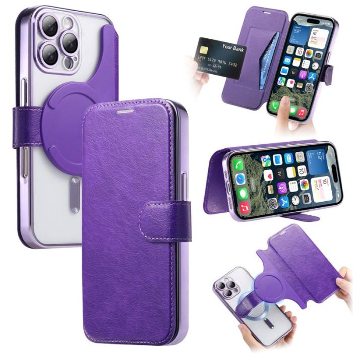 CASENEO - CASENEO iPhone 16 Pro Fodral TPU Inner Shell - KonstLäder - Lila