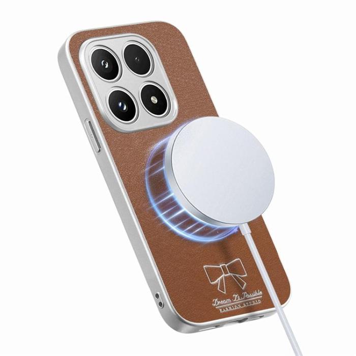 A-One Brand - Mobilskal för Xiaomi 17 Magnetisk PU-läder Butterfly Bow Pattern