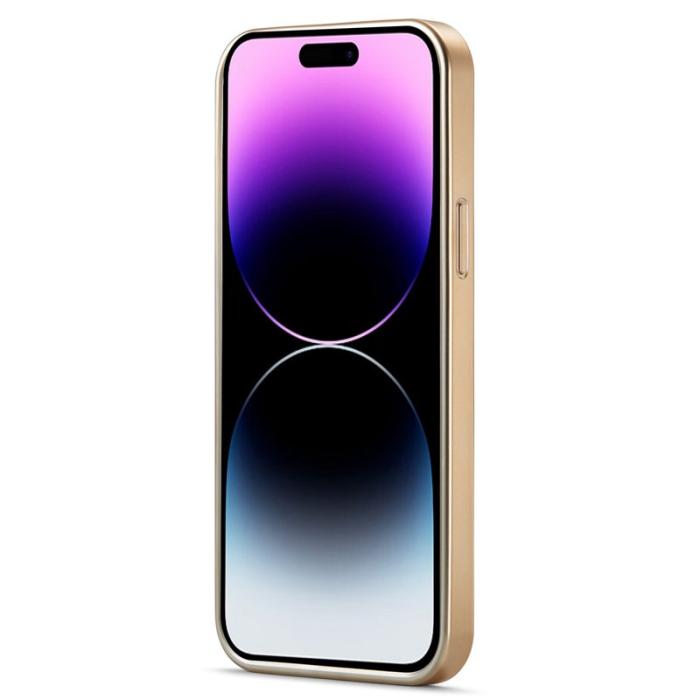 FIERRE SHANN - FIERRE SHANN iPhone 14 Pro Max Fodral KonstLäder - Gul