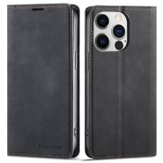 FORWENW - FORWENW iPhone 14 Pro Max Pl&aring;nboksfodral Konstl&auml;der - Svart