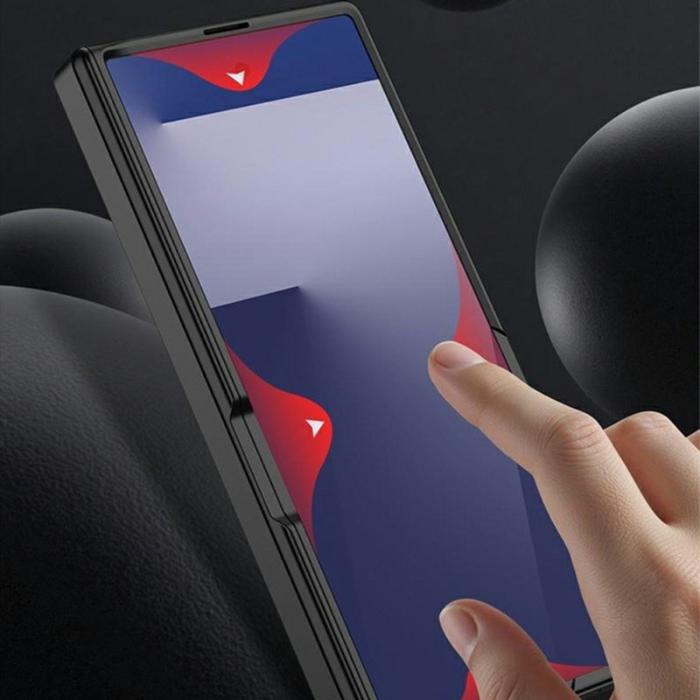 GKK - GKK Samsung Galaxy Z Fold7 Fodral Äkta läder - Guld