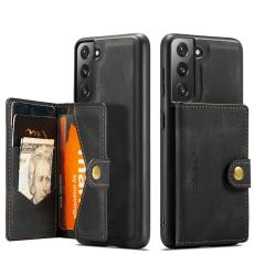 JEEHOOD - JEEHOOD Magnetic Wallet Mobilskal 2 i 1 f&ouml;r Samsung Galaxy S21 - Svart