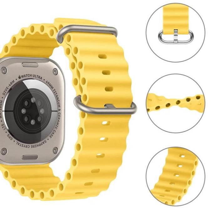 Tech-Protect - Tech-Protect Apple Watch 4/5/6/7/8/SE/Ultra (42/44/45/49mm) Armband - Gul
