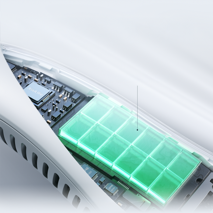 Jisulife - Jisulife Bärbar Halsfläkt 4000 mAh Fan 3 - Grå