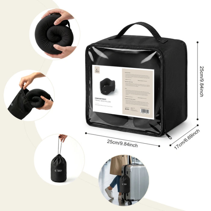 Tech-Protect - Tech-Protect ComfortRest Resekudde för Nacken - Svart