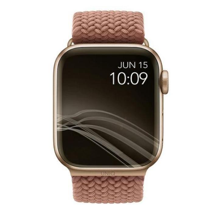 UNIQ - UNIQ Apple Watch 2/3/4/5/6/7/SE (42/44/45mm) Armband Braided - Rosa