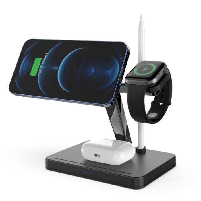 A-One Brand - 4-in-1 Trådlös Laddare Magsafe iPhone, Apple Watch, AirPods, Apple Pencil