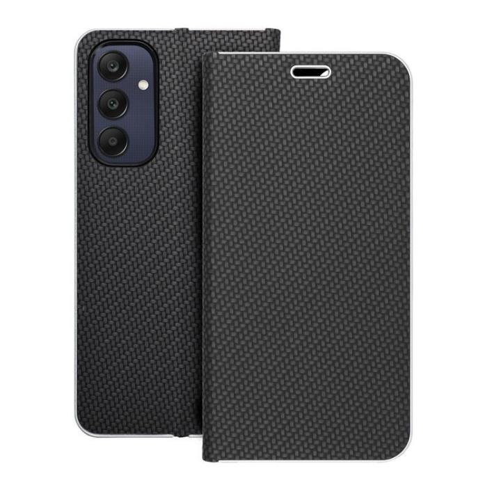 OEM - Galaxy A15 Plånboksfodral Luna Carbon - Svart