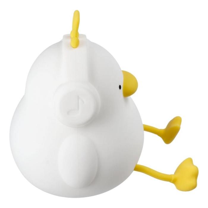 OEM - LED Nattlampa Tryck Duck Art Deco - Vit