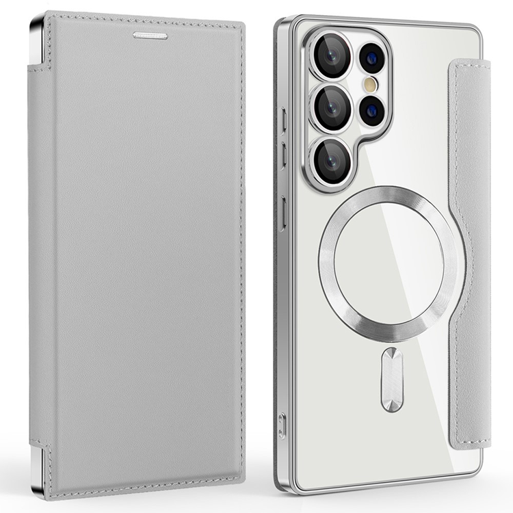 Galaxy S25 Ultra Plånboksfodral MagSafe RFID-Skydd - Silver | 2353 | AlltMobil