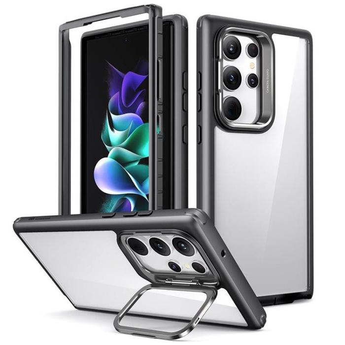 ESR - ESR Galaxy S23 Ultra Skal Shock Armor Kickstand - Clear/Svart