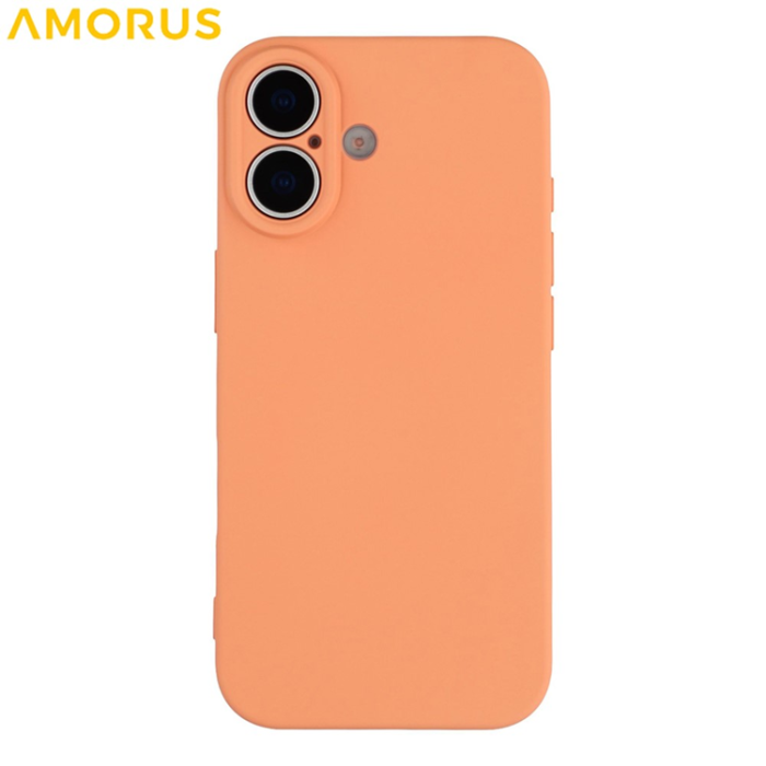 Amorus - AMORUS iPhone 17 Mobilskal Precise Cutouts TPU Fiber - Orange
